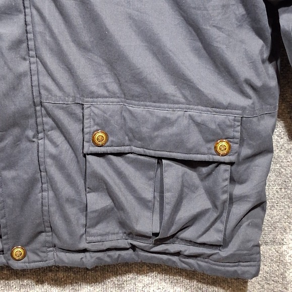 Vintage Haband's Stag Hill Men's Large Navy Blue Jacket "Missing the hood" - Picture 6 of 15